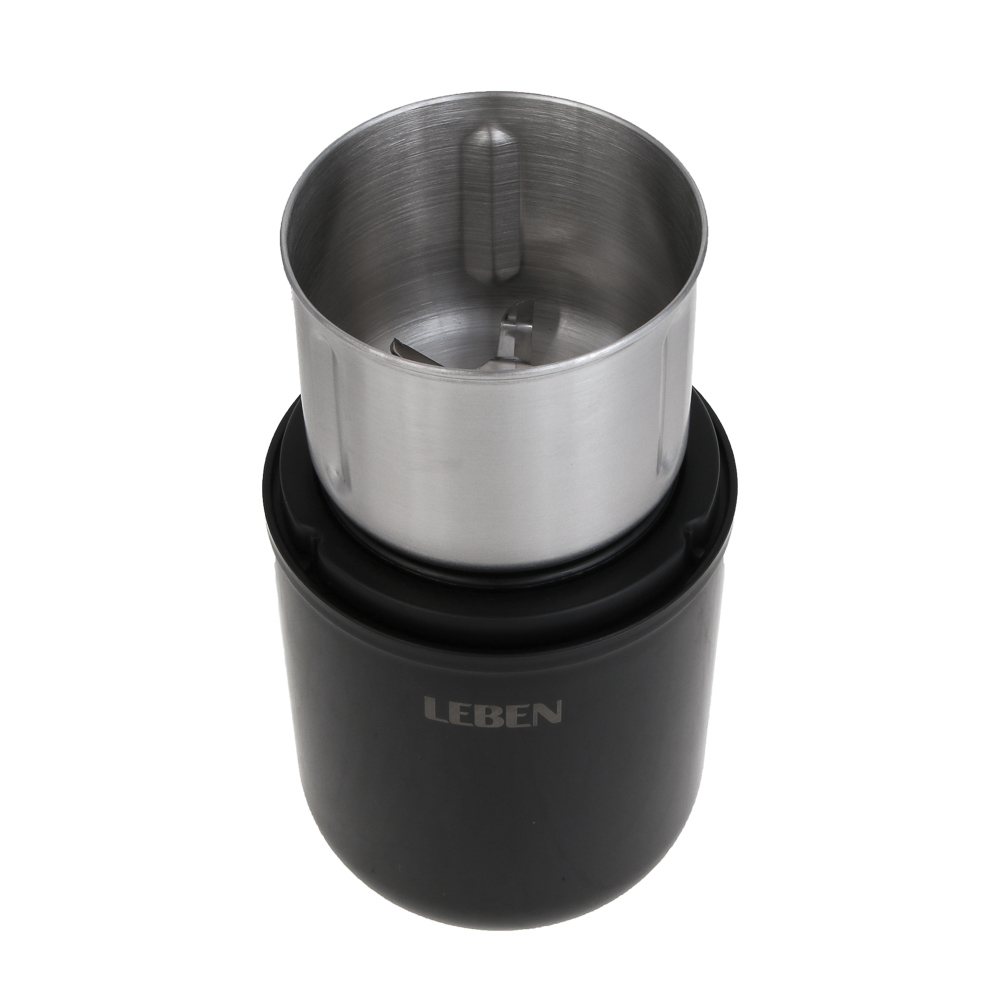 LEBEN Кофемолка со съемной чашей 200Вт, загрузка 65г, пластик, металл, 220в, арт.№ 286-047