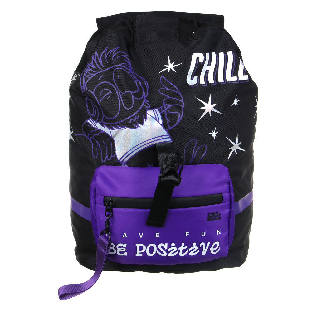 Попугай Кеша Рюкзак - торба подрост. 37х28х16см, 1 отд. на завязке, клапан, 1карм., подвеска, нейлон, арт.№ 805-006