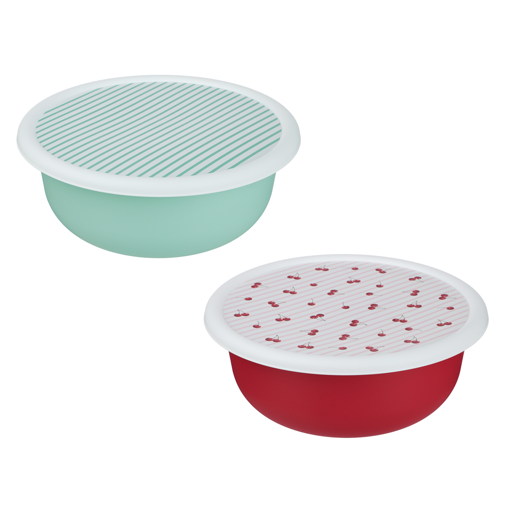 Черри Миска с крышкой 3,2л, пластик, 2 цвета, арт.№ 861-606