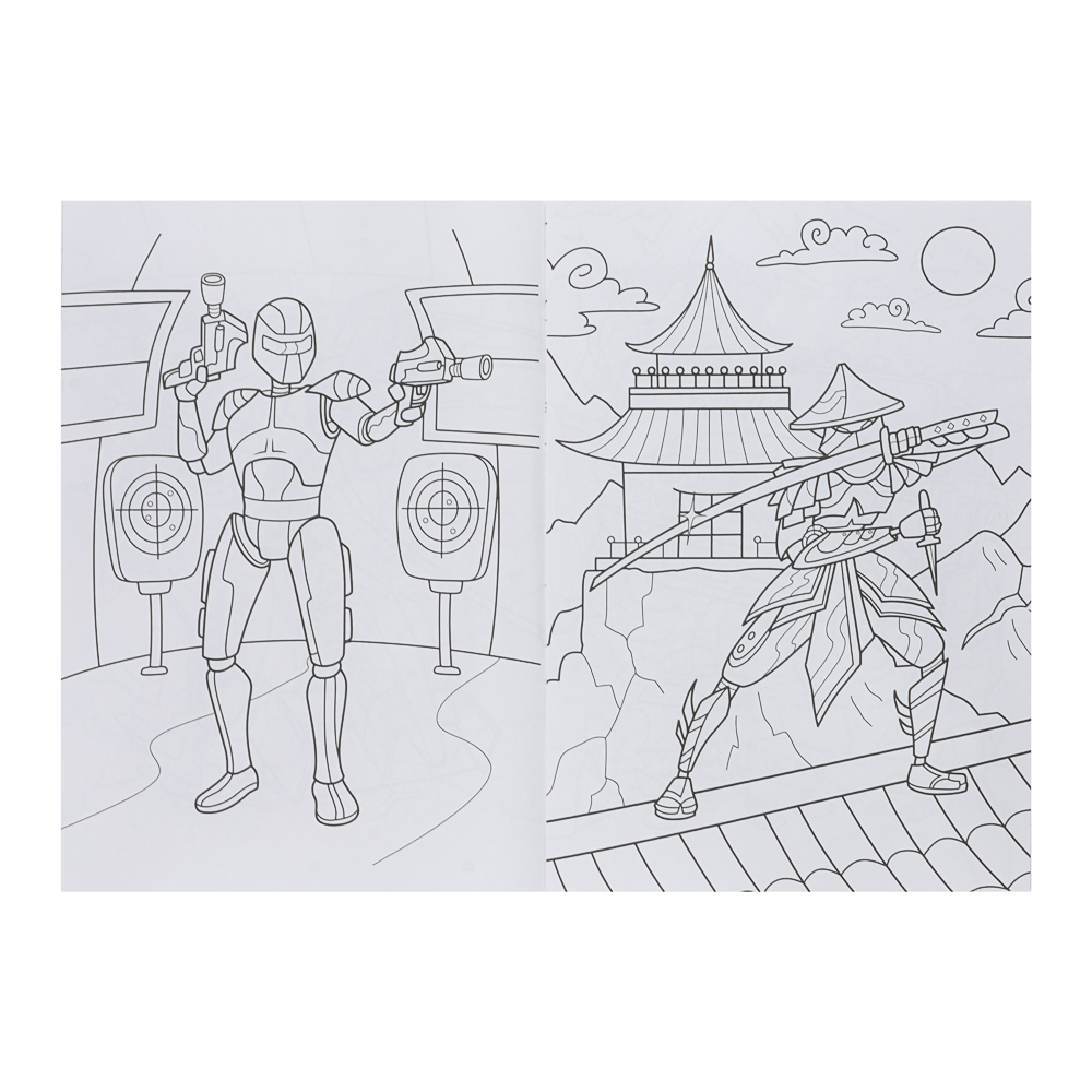 Раскраска для мальчиков, с инерционной машинкой, 19,5х27,5см, 16 стр., 5 дизайнов, арт.№ 290-396