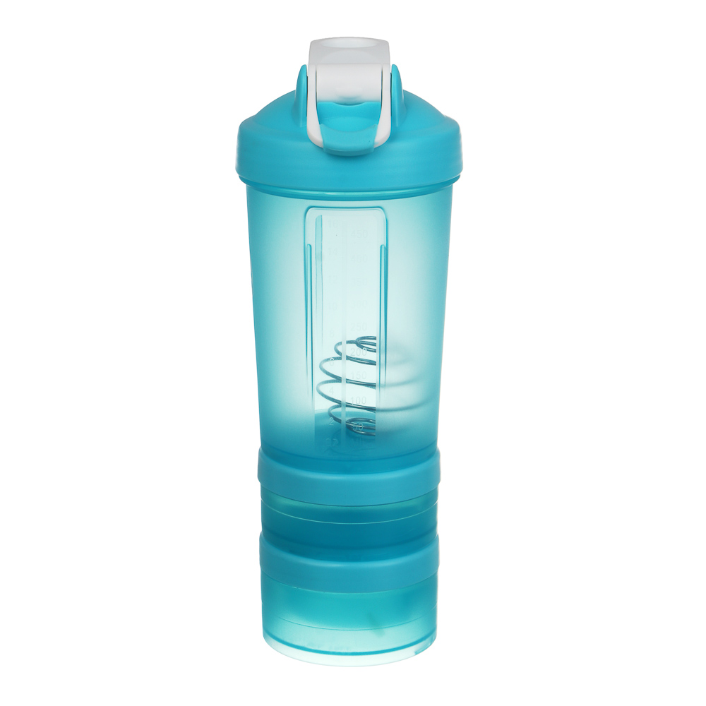Спортивный шейкер 3 в 1, тм BY SPORT, 500 мл, 26х8см, PC, 3 цвета, арт.№ 088-155