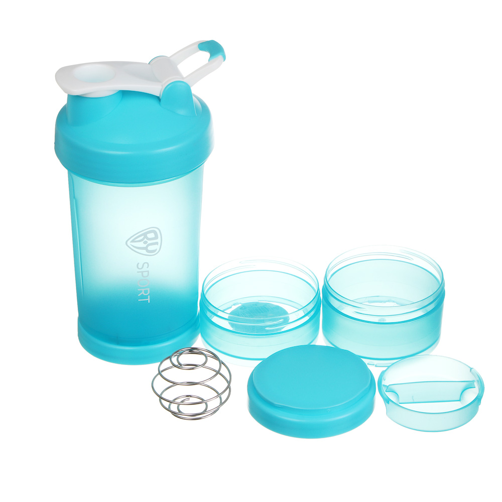 Спортивный шейкер 3 в 1, тм BY SPORT, 500 мл, 26х8см, PC, 3 цвета, арт.№ 088-155