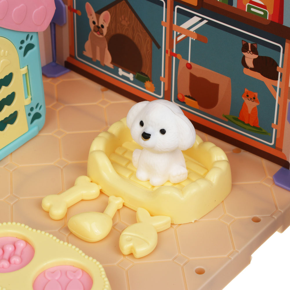 Набор Игровой "Счастливая семья" питомцы с домиком, ABS, картон, PP, тм ИГРОЛЕНД, арт.№ 294-253