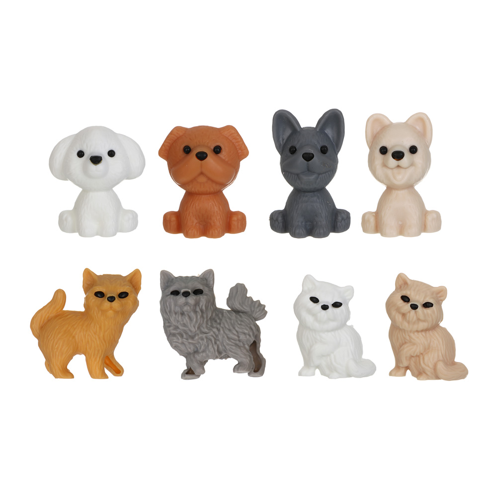 Набор Игровой "Счастливая семья" питомцы с домиком, ABS, картон, PP, тм ИГРОЛЕНД, арт.№ 294-253