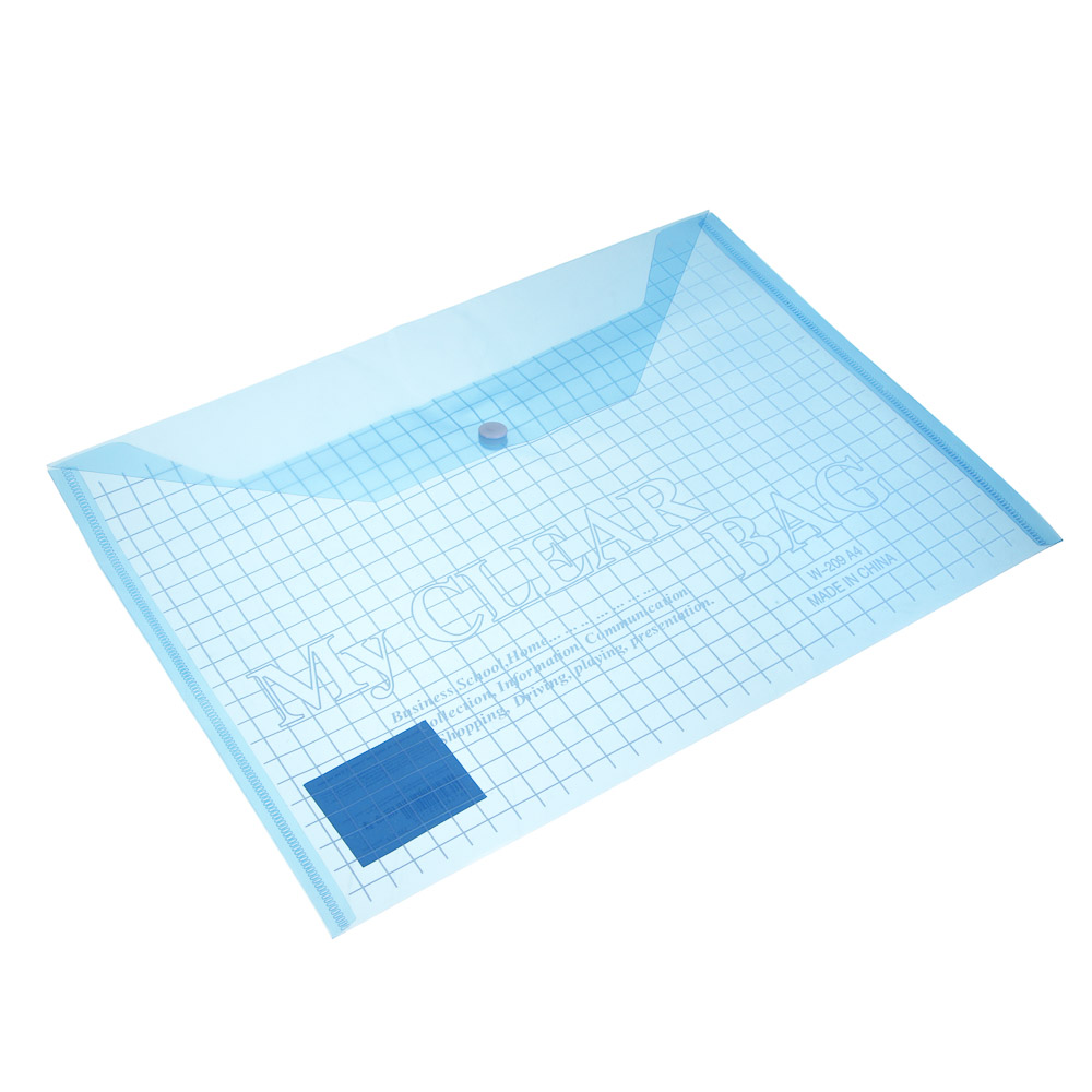 Папка на кнопке А4, 32x23см, толщина 0,12 мм, ассорти 4 цвета, арт.№ 532-074