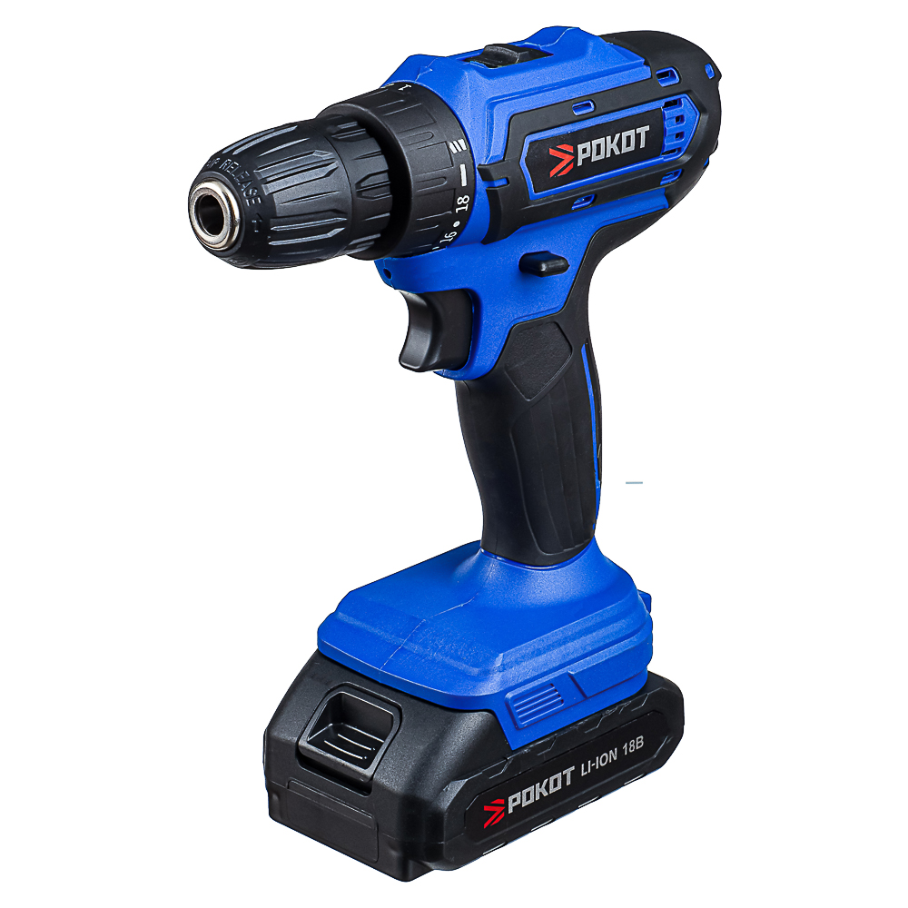 РОКОТ Дрель-шуруповерт аккум. ДША-18в, 0-450-1550 об/мин, 1,3 Li-on (1), 30 н*м, арт.№ 691-015