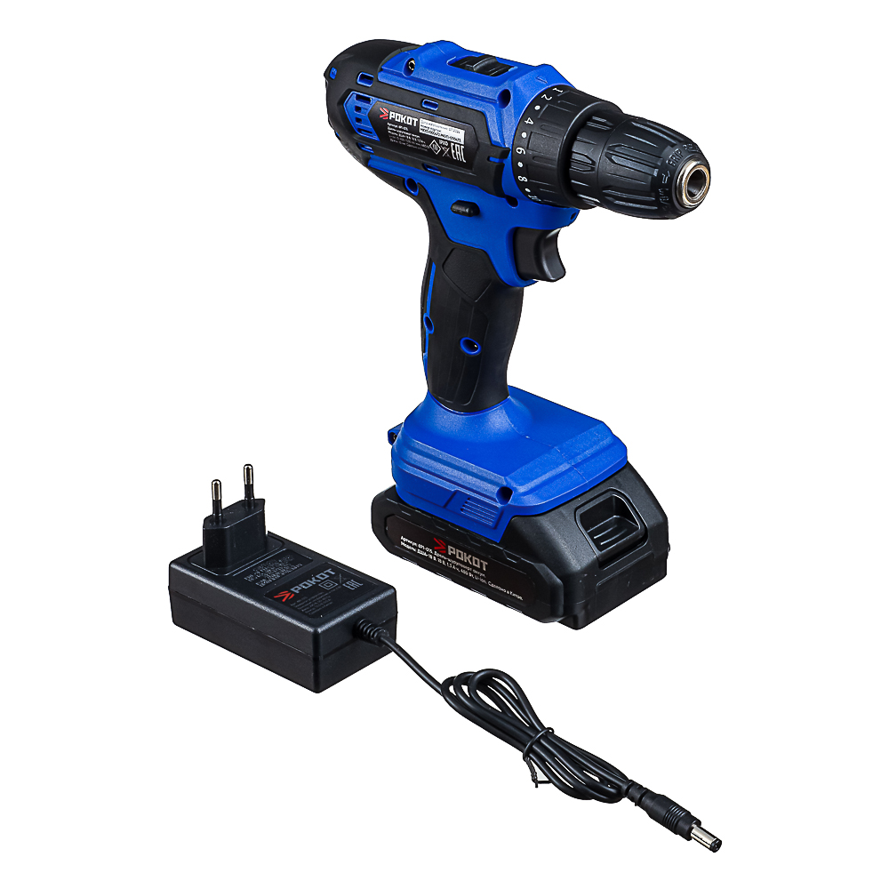 РОКОТ Дрель-шуруповерт аккум. ДША-18в, 0-450-1550 об/мин, 1,3 Li-on (1), 30 н*м, арт.№ 691-015