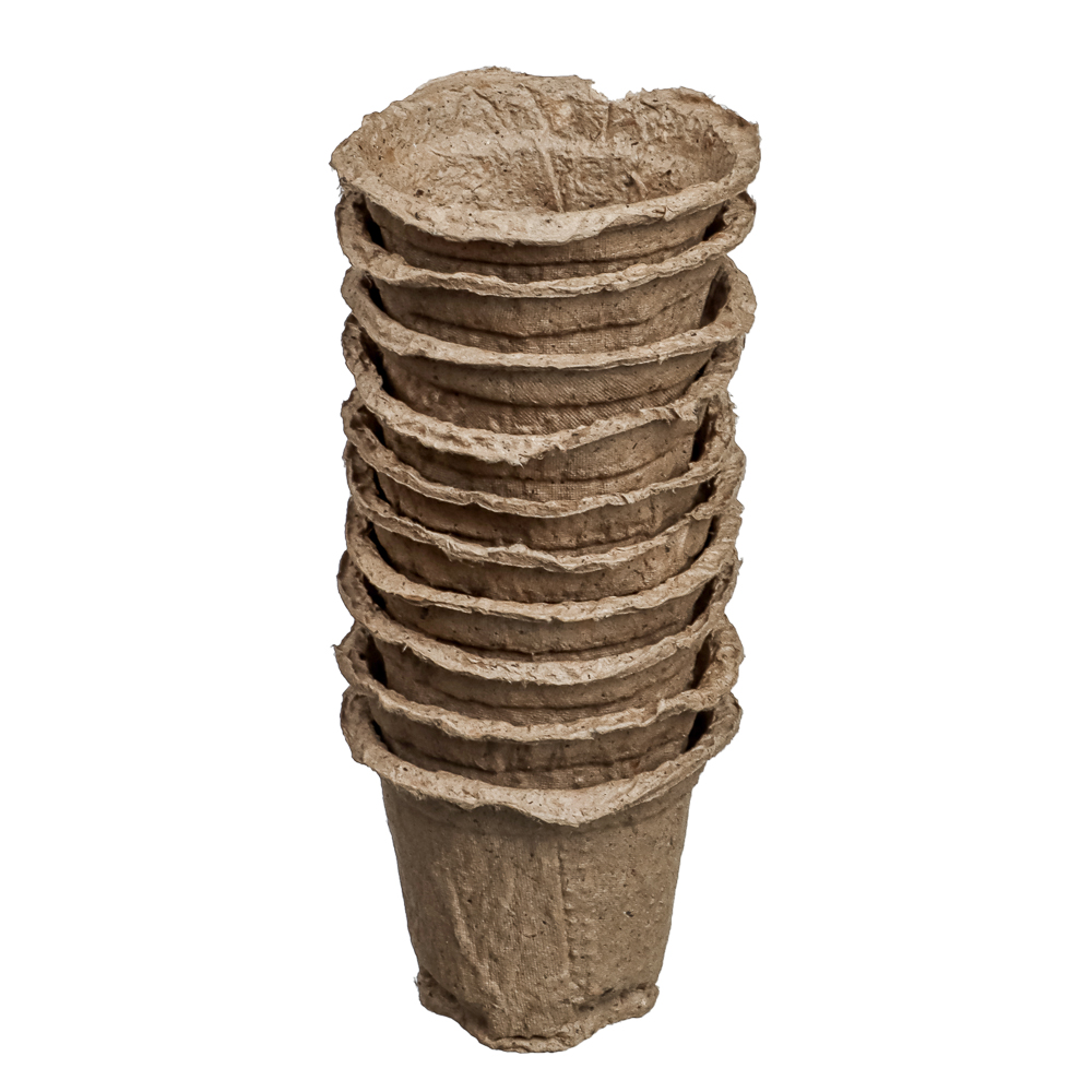 Набор торфяных горшочков 80x80мм 10шт, арт.№ 165-026