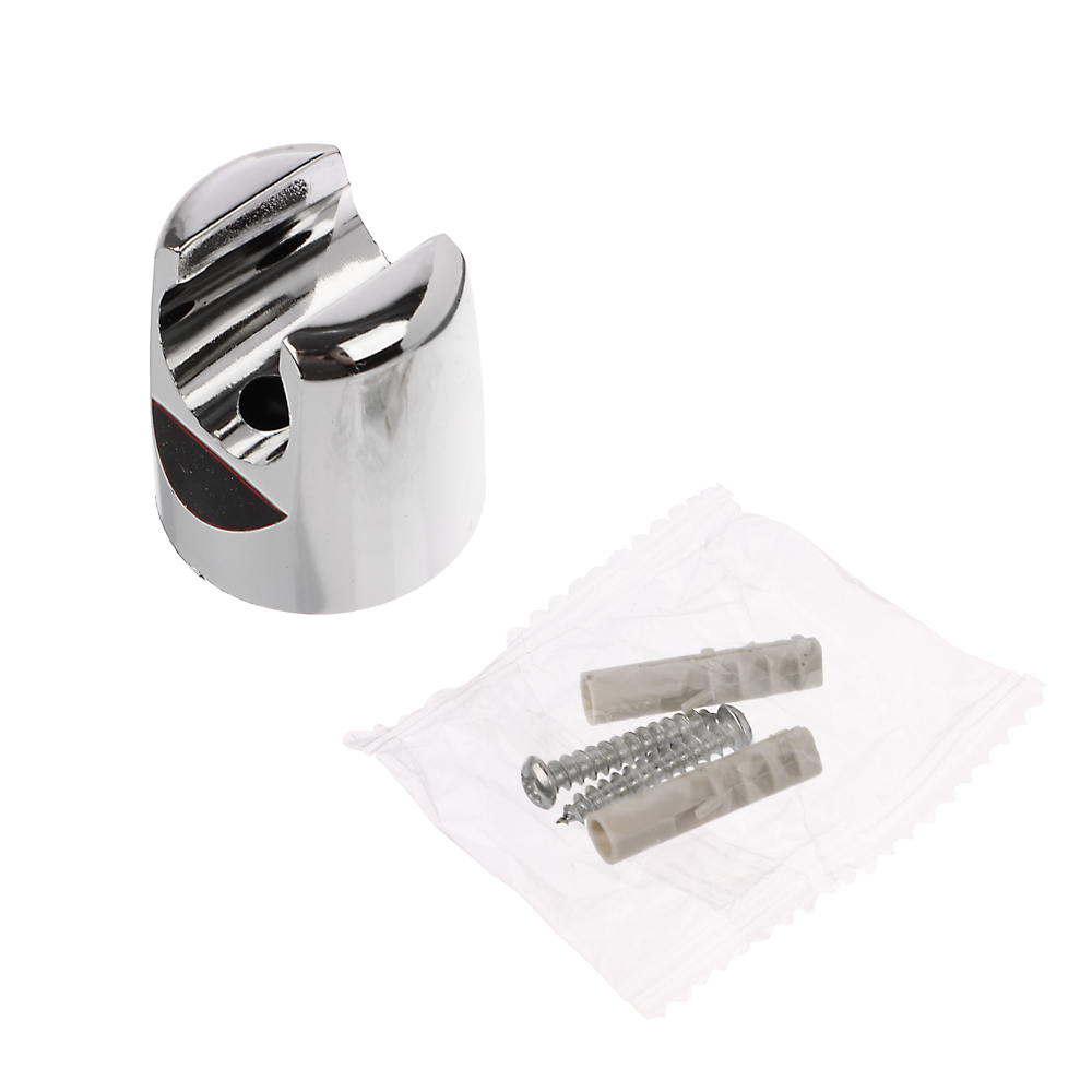 Держатель для лейки душа, настенный, однорежимный, пластик, хром, арт.№ 571-009