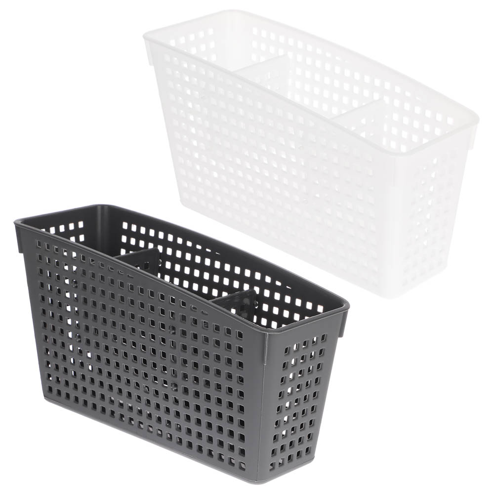 Органайзер Лофт с перегородками 245х95х140 мм белый, серый, арт.№ 457-855