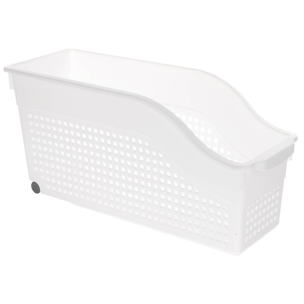 Контейнер Лофт хозяйственный на колесах узкий 355х130х170 мм белый, серый, арт.№ 457-857