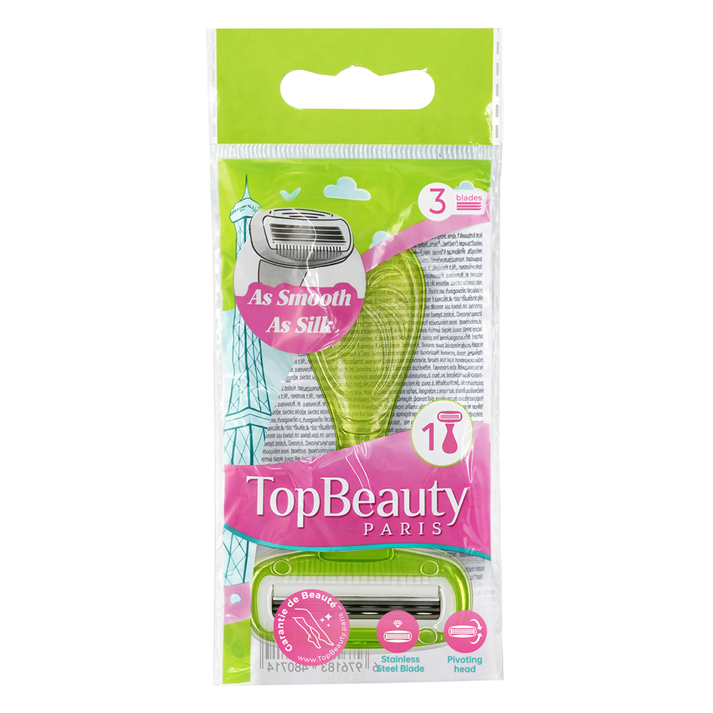 Станок для бритья женский TopBeauty Paris Mini + сменная кассета (3 лезвия), 1шт, арт.№ 946-023