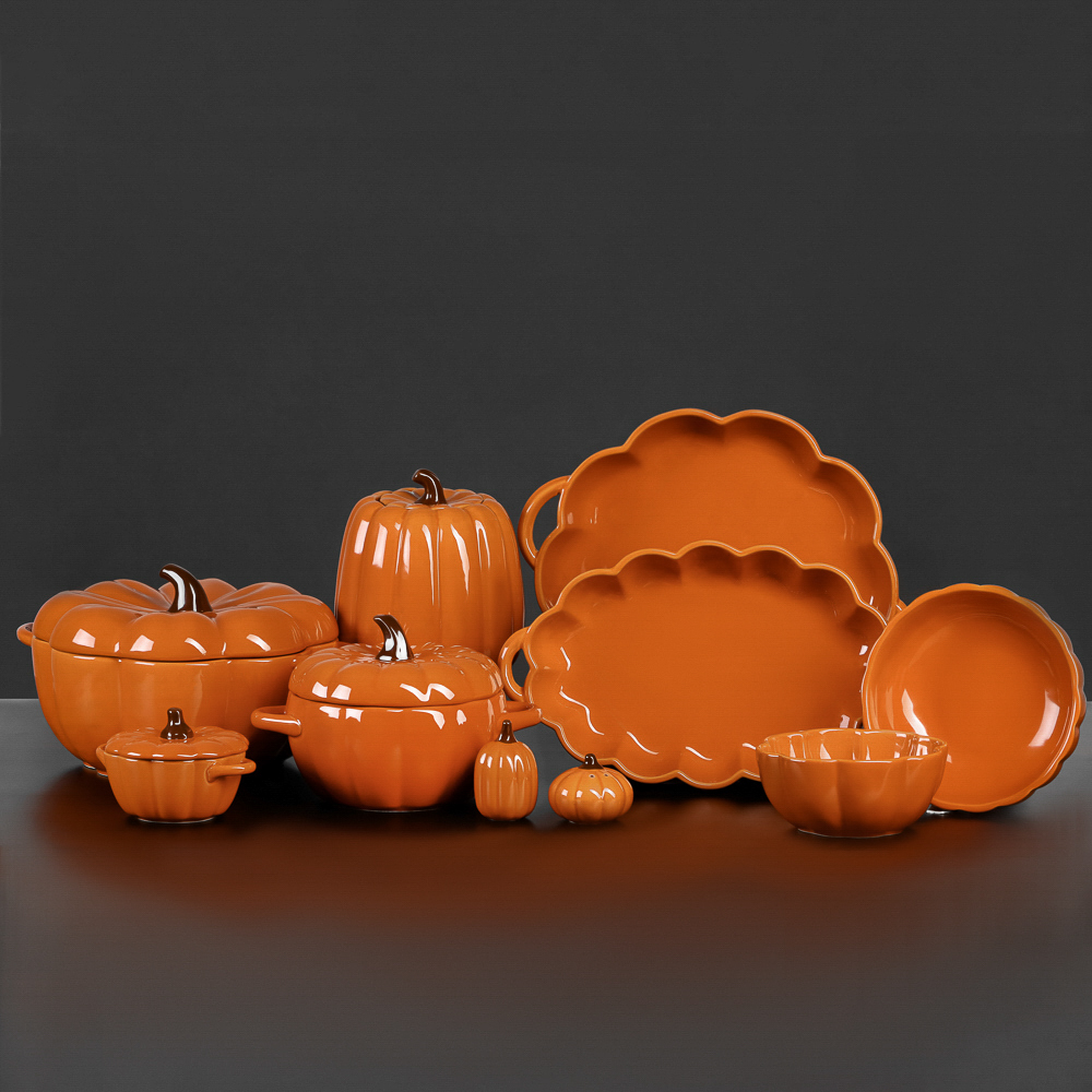 BY COLLECTION Тыква Банка для хранения, керамика, 16х16х17см, 1,7л, арт.№ 826-362