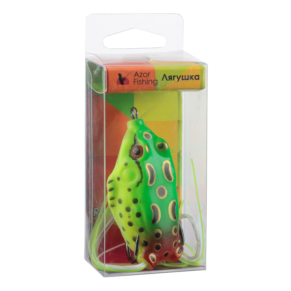 Лягушка силиконовая "Крези" тм AZOR FISHING, 55 мм, 5 цветов, арт.№ 145-010
