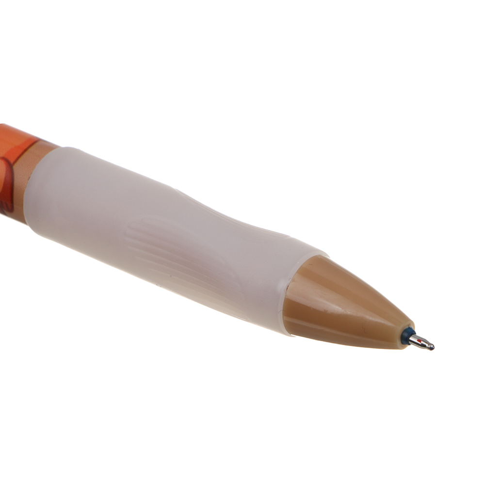 Авторучка гелевая "пиши-стирай" синяя, вращающаяся фигурка на клипе "Капибара", эргономичная накладка, 2 дизайна, арт.№ 591-227