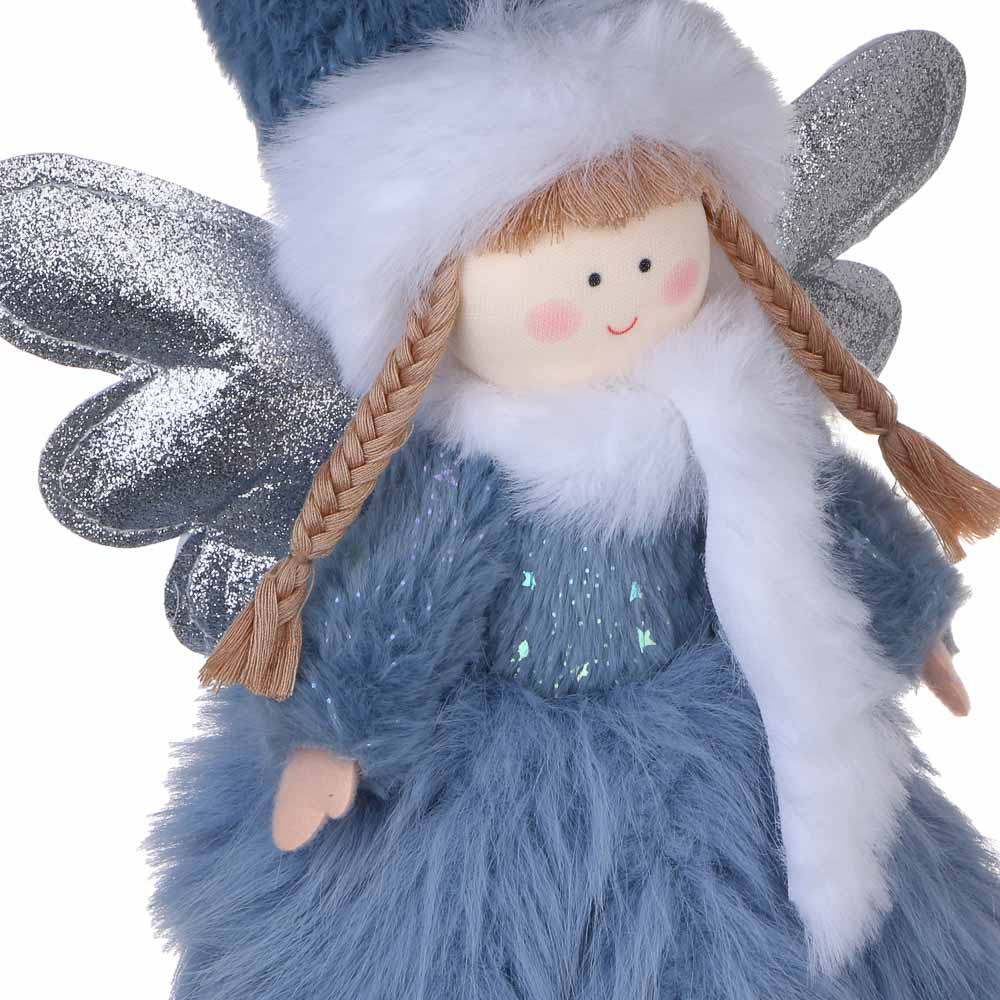 СНОУ БУМ Сувенир Ангелочек 20x8x40 см, полиэстер, синий, арт.№ 140-124