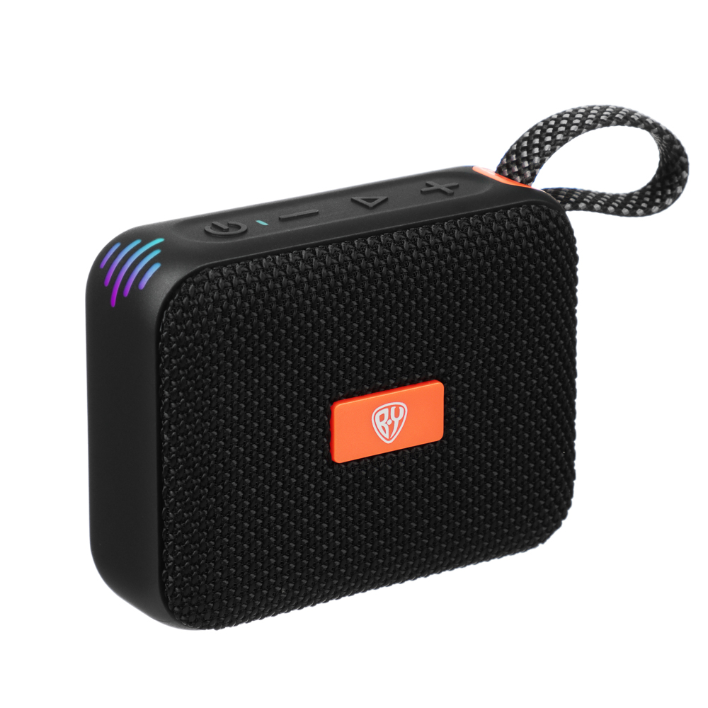 Колонка беспроводная BY WaveX, 8 Вт, 1000мАч,Type-C, microSD, BT5.3, IPX7,ВШГ 10x12x4см, черный, арт.№ 443-134