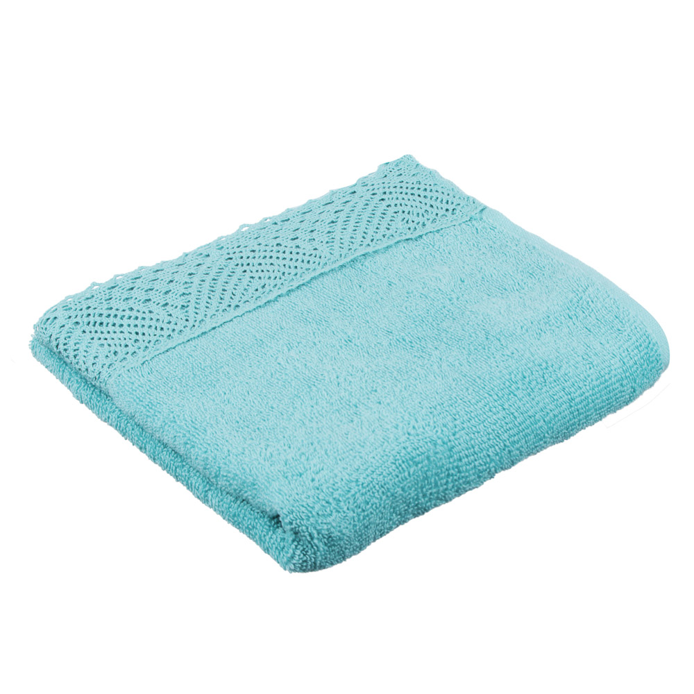 PROVANCE Мятный Латте Полотенце махровое с кружевом, 100% хлопок, 50х90см, 400гр/м, 3 цвета, арт.№ 488-041