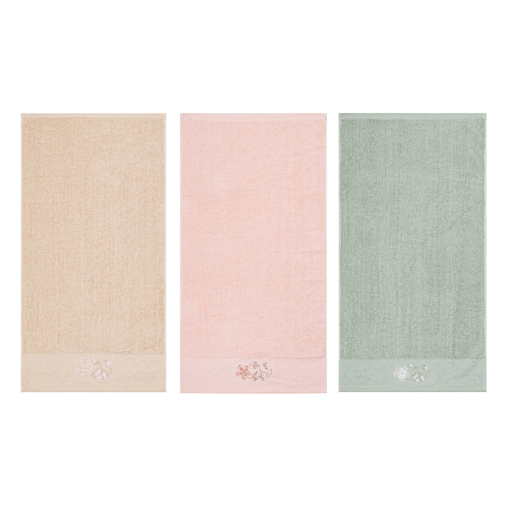 PROVANCE Элина Полотенце махровое, 80% хлопок 20% ПЭ, 50х90см, 3 дизайна, арт.№ 488-028