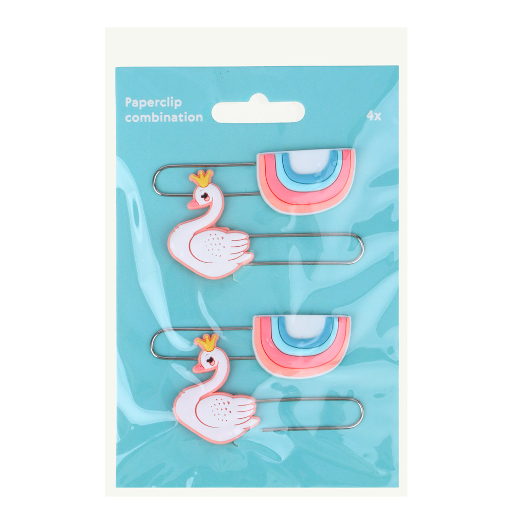 ЦАРЕВНА ЛЕБЕДЬ Набор скрепок фигурных, 4 штуки, 8,8х12,9см, в картонной коробке, арт.№ 524-219