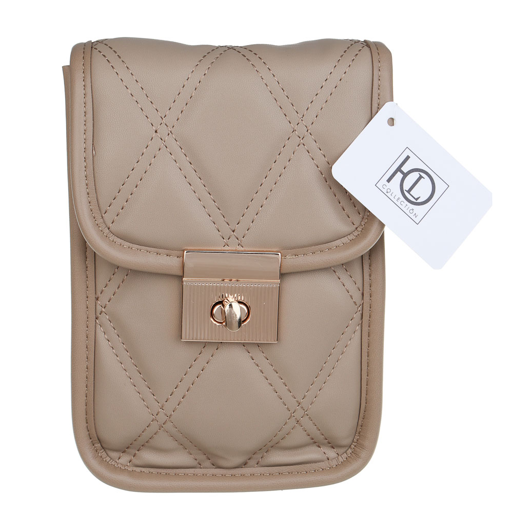 ЮL Кватра Сумка кроссбоди стеганная на длинном ремне, ПУ, 19х13х4см, 2 цвета, КЖС24-21, арт.№ 337-188