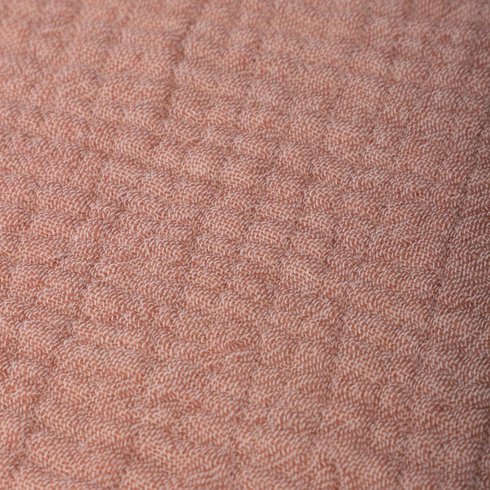 BY COLLECTION Покрывало муслиновое двухстороннее 230х250см, 100% хлопок, терракота, песочный, арт.№ 486-154