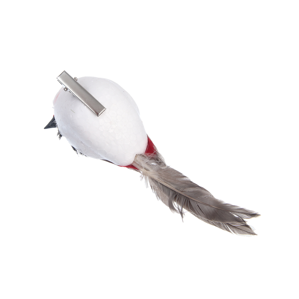 Птица на прищепке тм INBLOOM, 14x4см, пенополистирол, перо, арт.№ 153-198