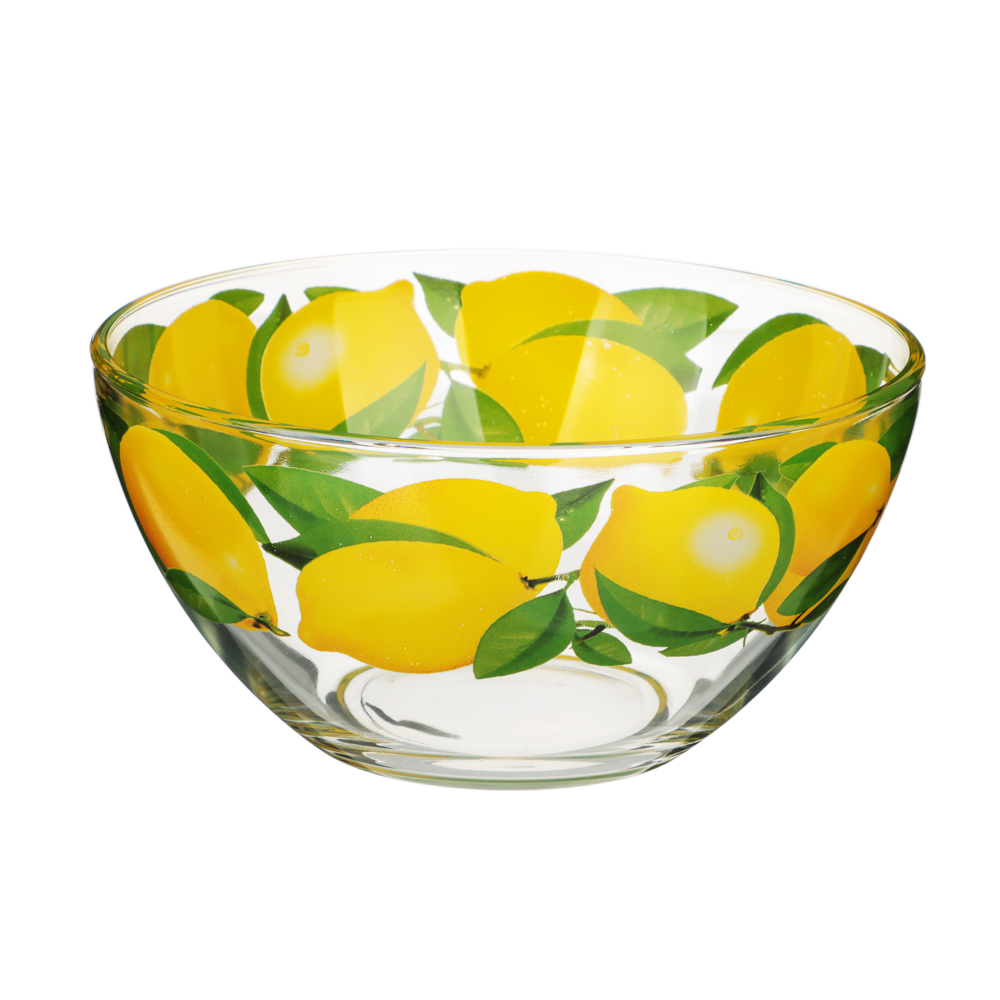 Салатник 0,7л, D-15,8см, Лимоны, стекло, арт.№ 877-687