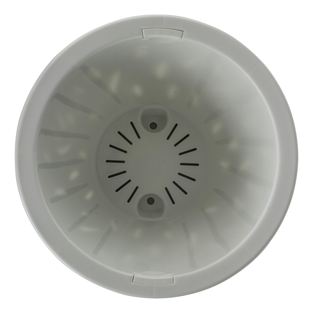 Кашпо для цветов со вставкой "Вдохновение" 4,5л, d21,5см; h17,9см, цвет серый жемчуг, арт.№ 164-420