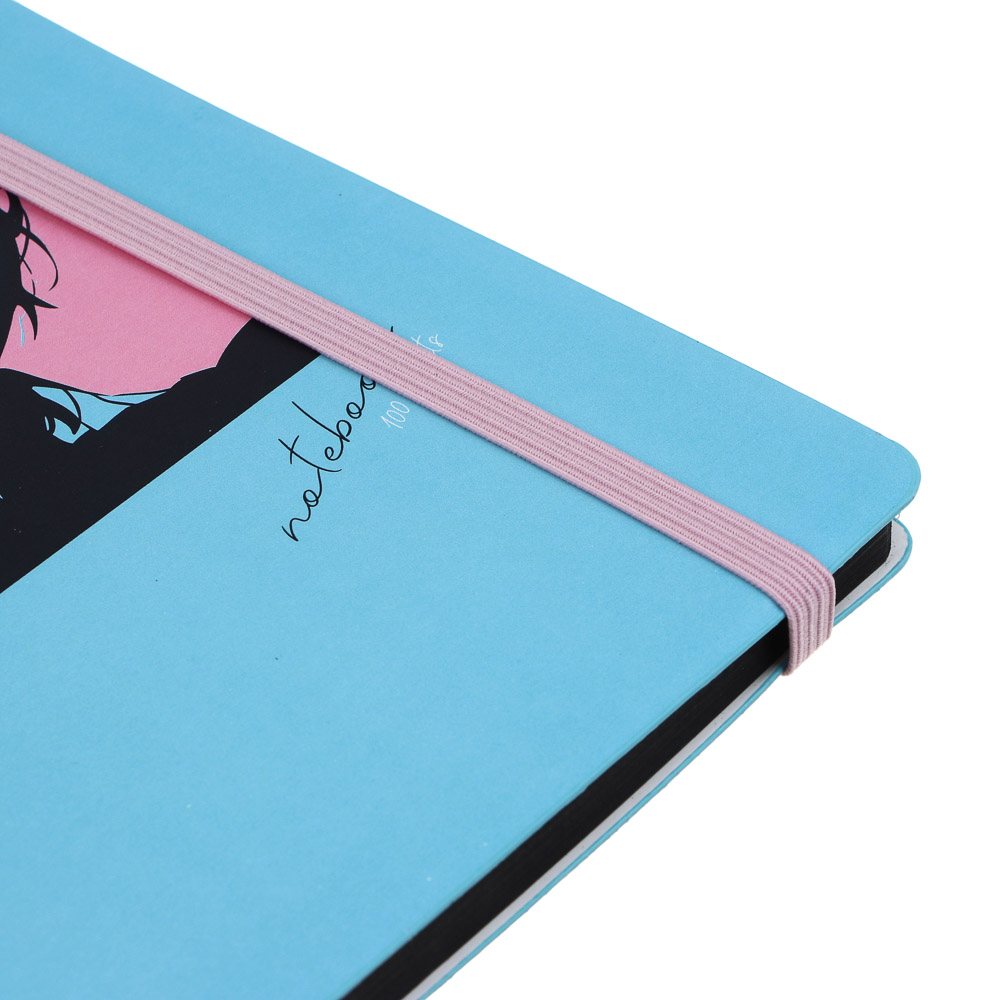 Бизнес-блокнот "АНИМЕ 3" А5, 192 страницы, гибкая обложка искусственная кожа, цветной срез, резинка, 2 закладки, арт.№ 572-281