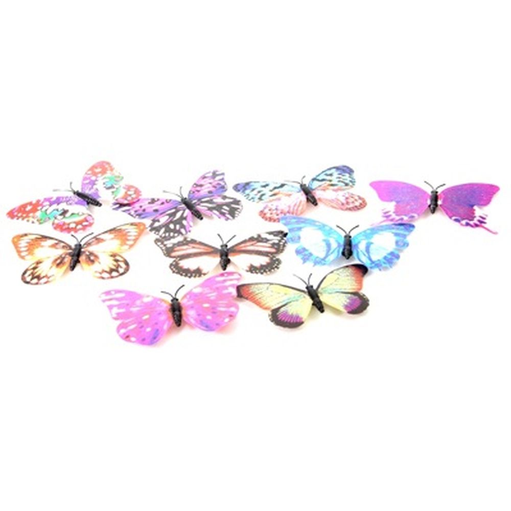 Магнит "Цветной мотылек", пластик , 10х7,5см, 12 дизайнов, арт ММ-01, арт.№ 512-067