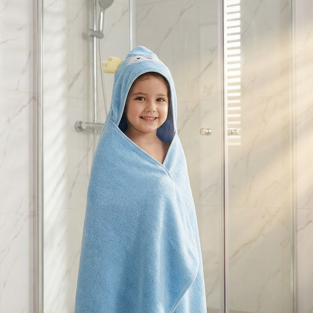 Полотенце-пончо махровое с капюшоном PROVANCE, 80% полиэстер, 20% полиамид, 105х105 см, 280 г/м2, 3 дизайна, арт.№ 484-171