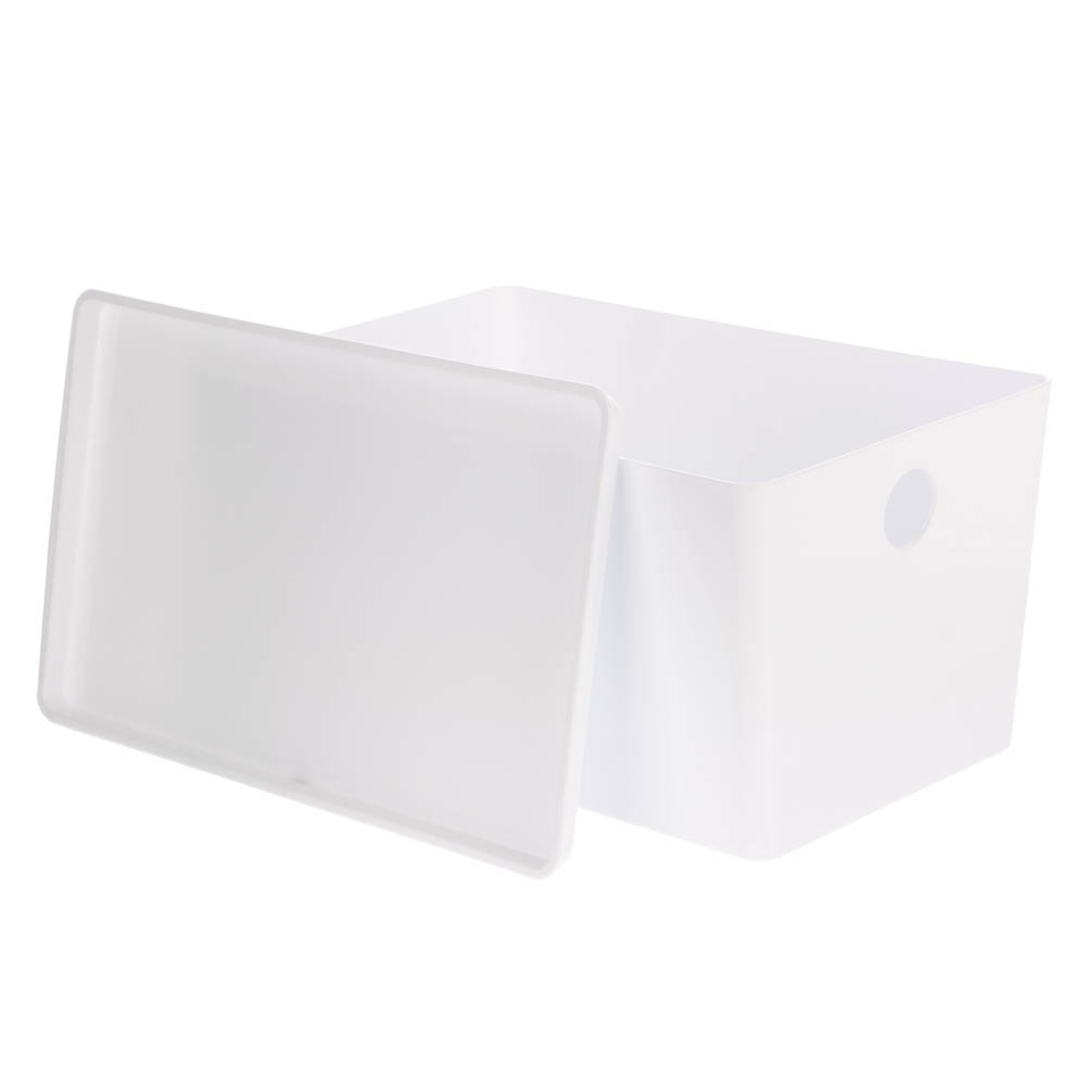 Контейнер с крышкой, белый, 18х15х30см, арт.№ 457-858