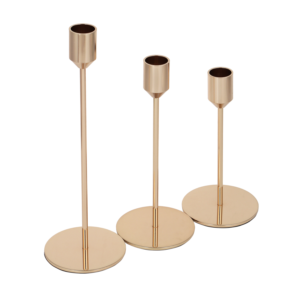 Набор из 3-х подсвечников, 8х13,5см, 8х18,5см, 8х23,5см, металл, арт.№ 477-236