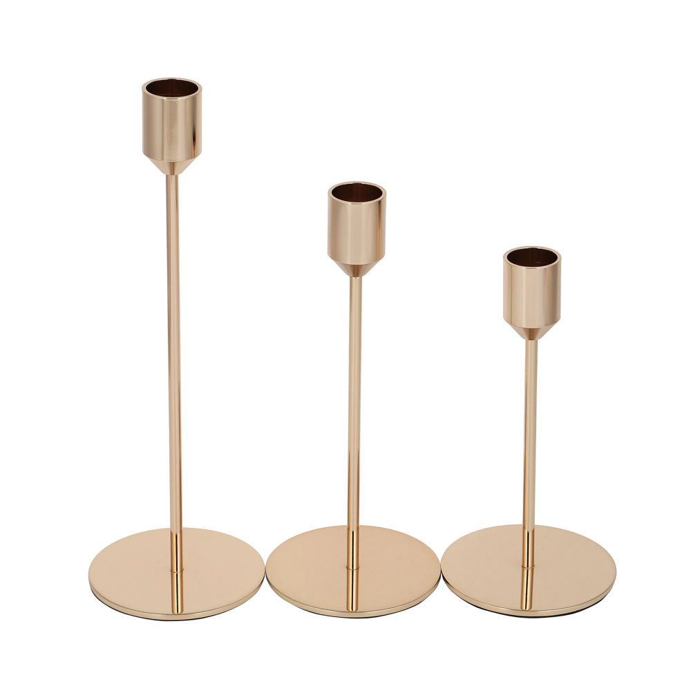 Набор из 3-х подсвечников, 8х13,5см, 8х18,5см, 8х23,5см, металл, арт.№ 477-236