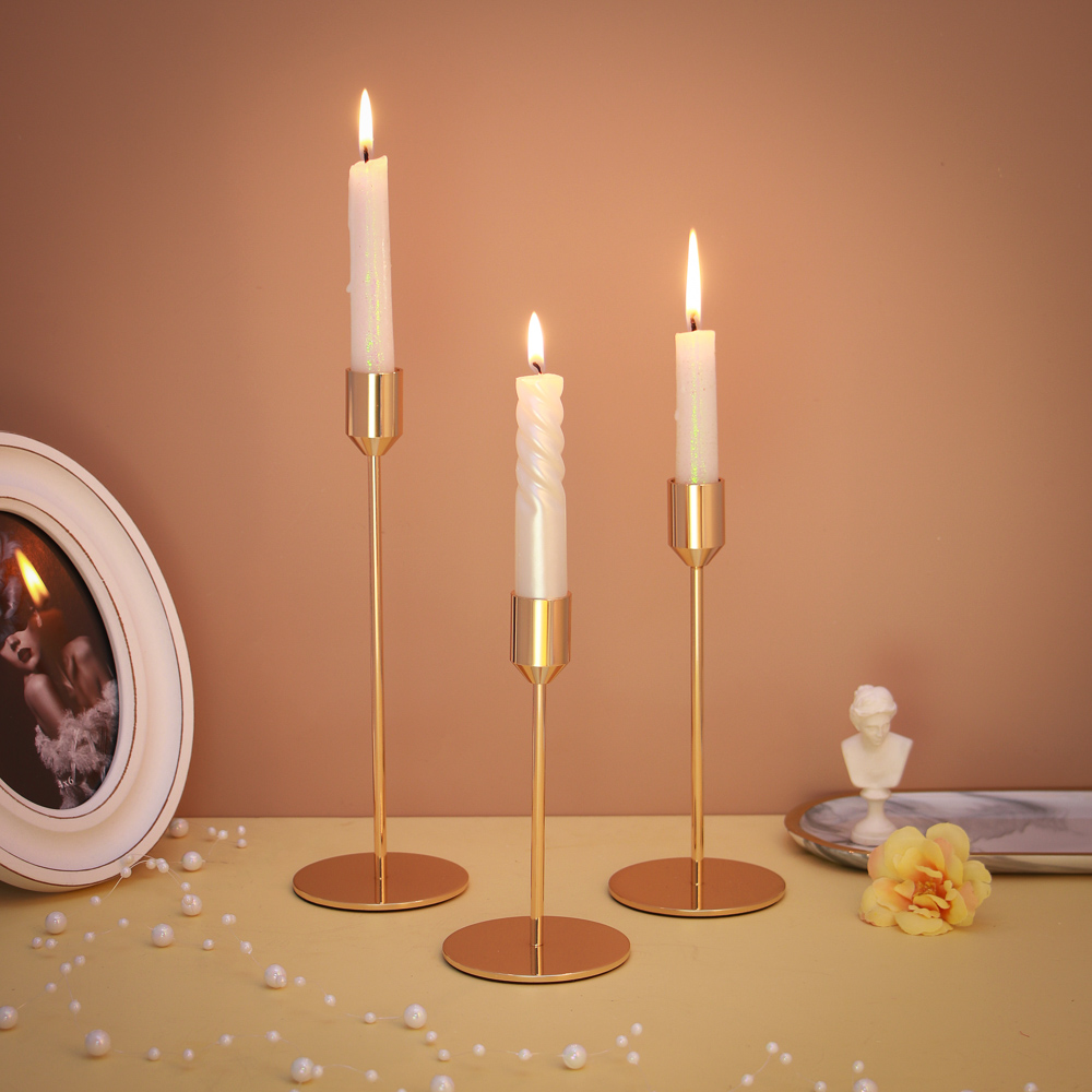 Набор из 3-х подсвечников, 8х13,5см, 8х18,5см, 8х23,5см, металл, арт.№ 477-236