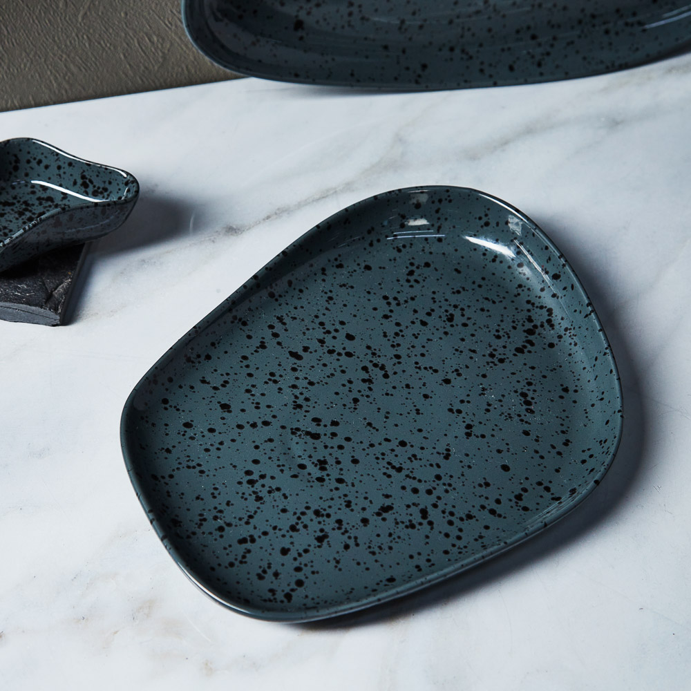 MILLIMI Оникс Тарелка подстановочная, 26х19x3,5см, фарфор, арт.№ 816-057