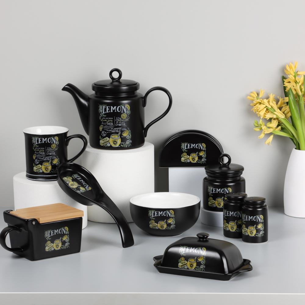 MILLIMI Лимонный курд Масленка, 19х10,5х7см, керамика, арт.№ 824-639