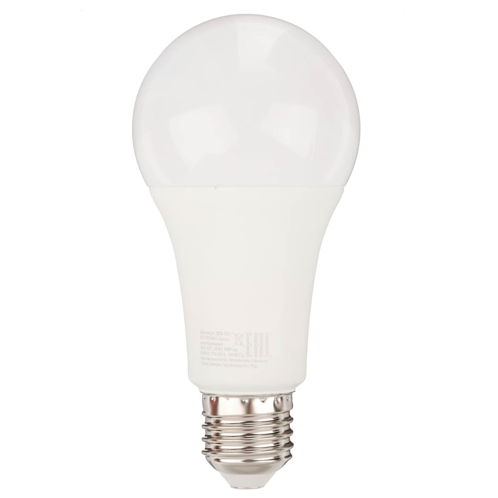 Промо Лампа светодиодная BY А65 25 Вт, Е27, 1500 Лм, 4200 К, 175-245 В, Ra>80, IRF <5%, арт.№ 925-434