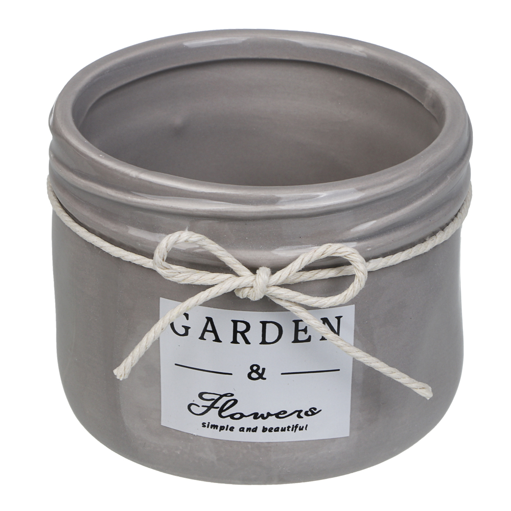 Кашпо тм INBLOOM, 8,5х10,5см, керамика, арт.№ 164-403