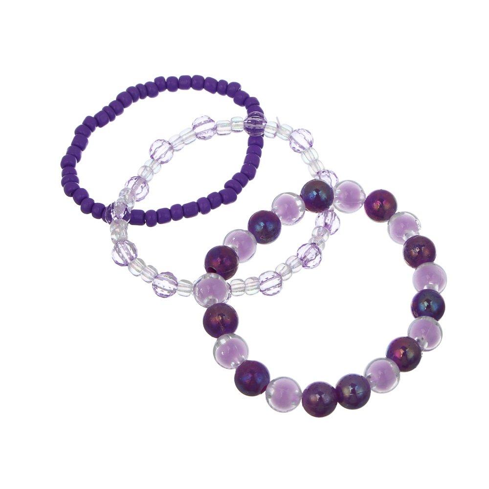 ЮНИLOOK Набор браслетов, 3 шт, 5,5 см, пластик, #6, арт.№ 316-383