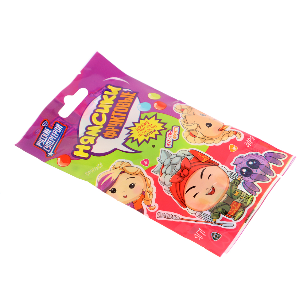 BY Русские Супергерои Драже фруктовое с игрушкой (фигурка насекомое) 2 гр., арт.№ 347-217