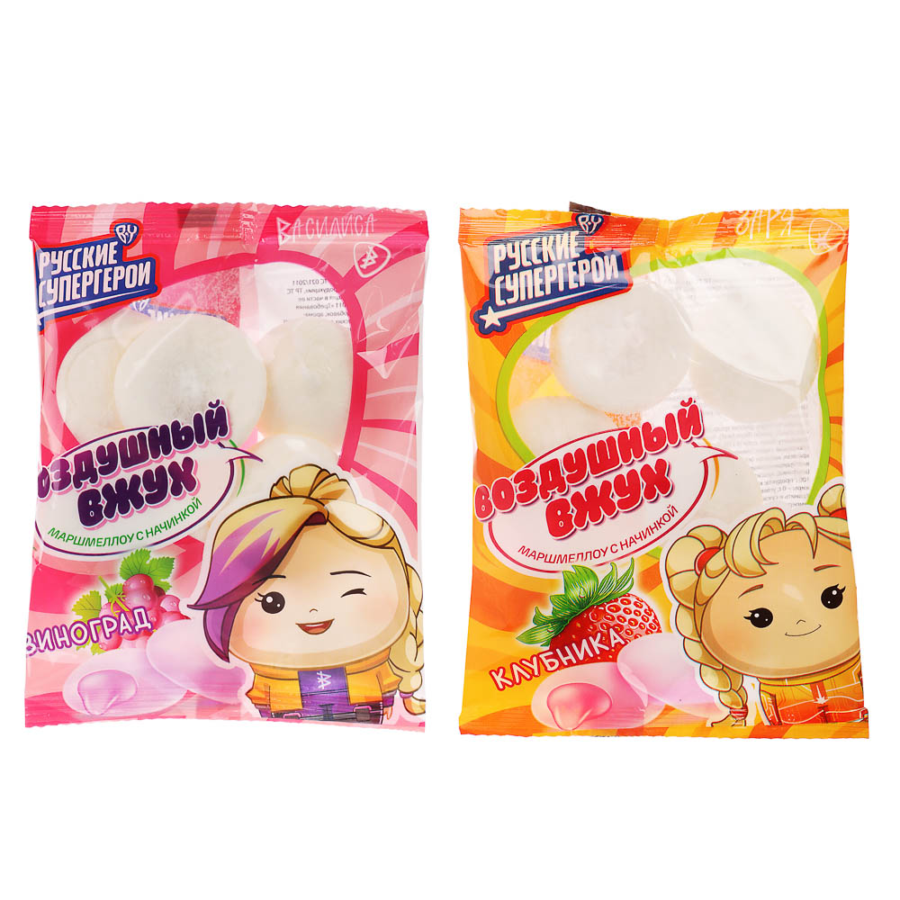 BY Русские Супергерои Маршмеллоу с начинкой 15 гр., арт.№ 347-219