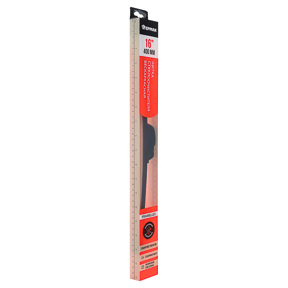 ЕРМАК Щетка стеклоочистителя бескаркасная 400мм/16'', арт.№ 774-108