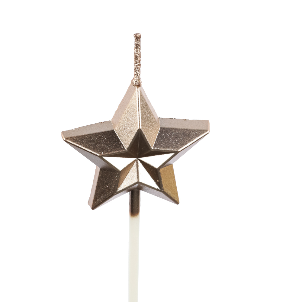 FNtastic Свеча для торта, сердечки, звездочки, 11 см, 4 цвета, парафин, арт.№ 506-202