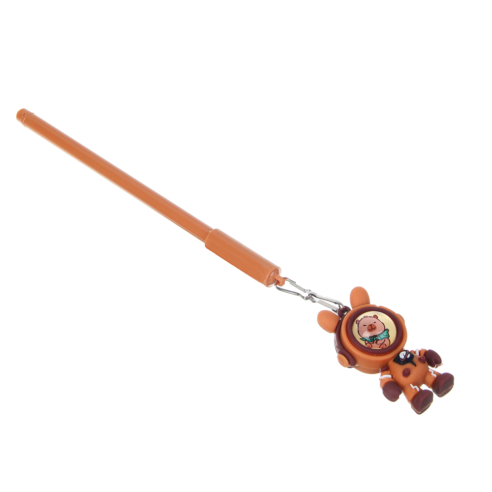 Ручка гелевая синяя с брелоком "Капибара", арт.№ 591-282