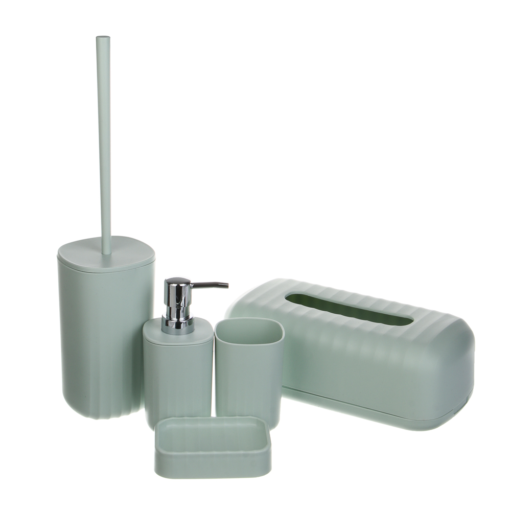 Ёрш для унитаза тм VETTA Сидней, пластик, PP, оливковый, 9,5x39,5см, арт.№ 463-578