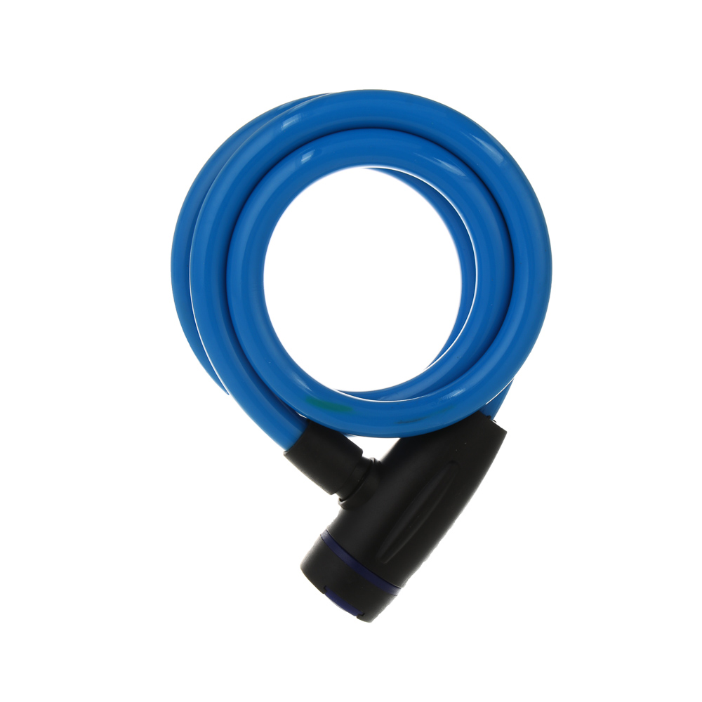 Замок велосипедный тм BY SPORT, противоугонный, тросовый, 1200х12мм, металл, пластик, 3 цвета, арт.№ 468-115