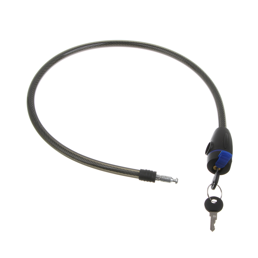 Замок велосипедный тм BY SPORT, противоугонный, тросовый, 800х12мм, металл, пластик, 3 цвета, арт.№ 468-116