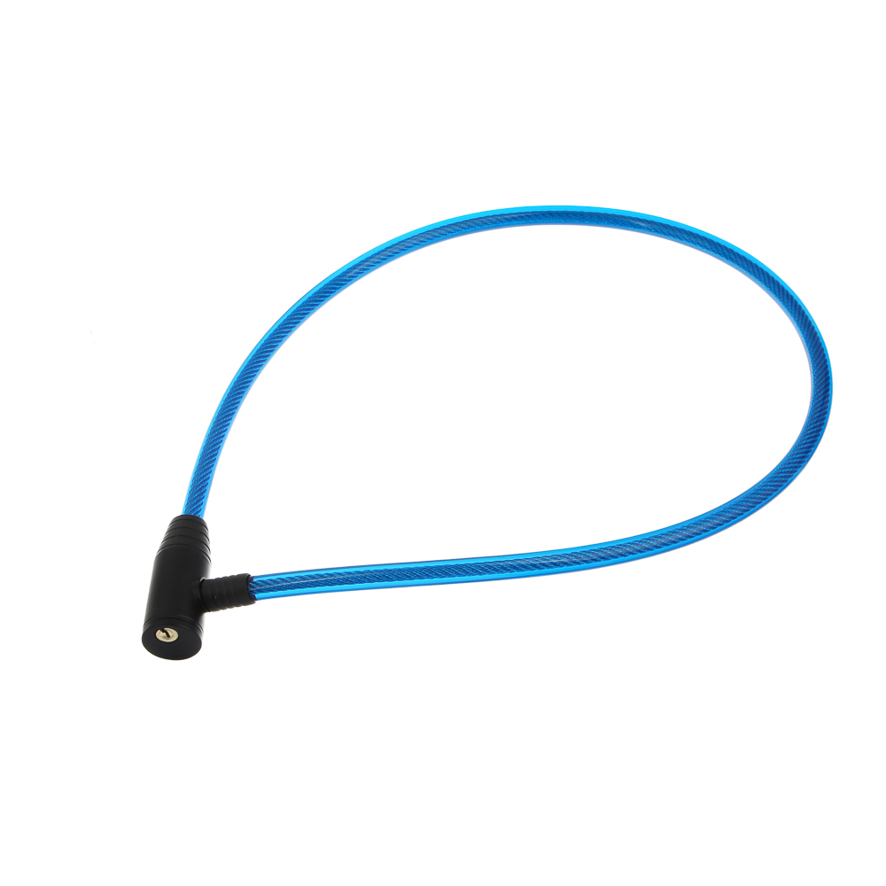 Замок велосипедный тм BY SPORT, противоугонный, тросовый, 1000х12мм, металл, ПВХ, пластик, 3 цвета, арт.№ 468-117